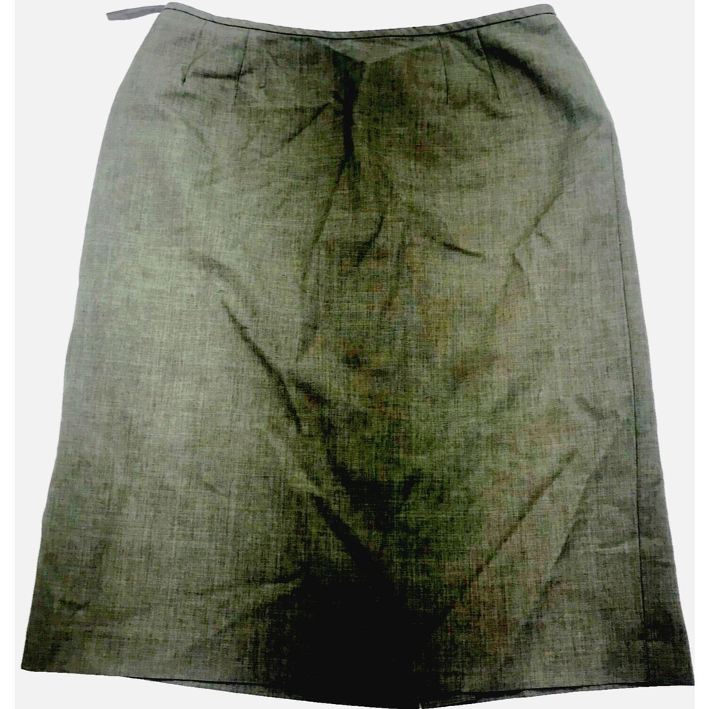 Jones Wear Suit Skirt Linen Look Lined Pencil Green XL 14 Womens Academia Preppy